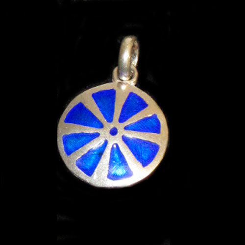 Imagen colgante plata esmalte azul motivo celta